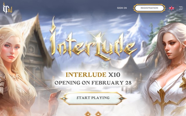 Screenshot of the interlude.pl home page