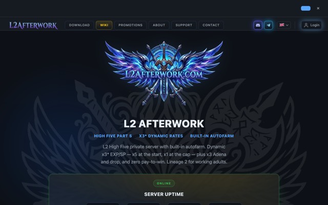 Screenshot of the l2afterwork.com home page