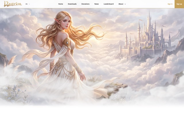 Screenshot of the l2astrion.com home page