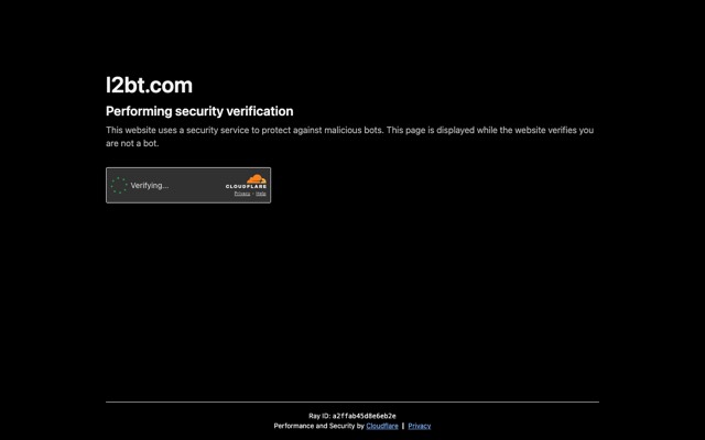 Screenshot of the l2bt.com home page