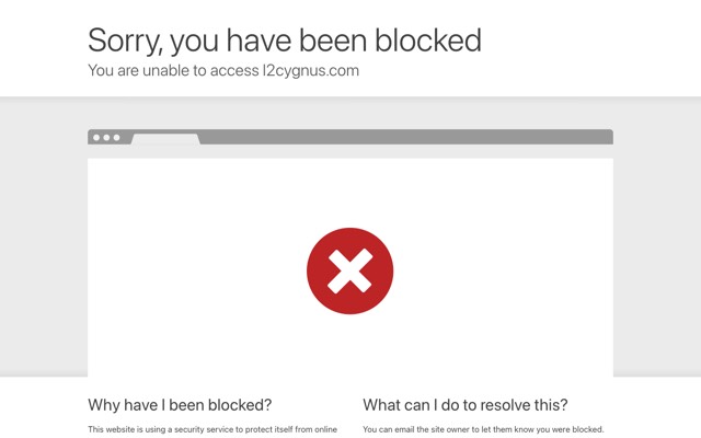 Screenshot of the L2Cygnus home page