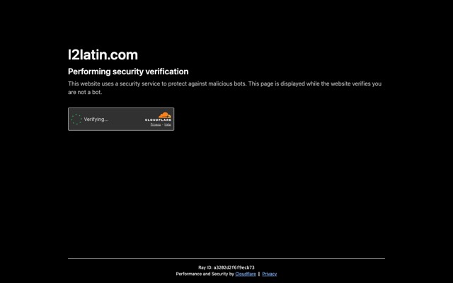Screenshot of the l2latin.com home page