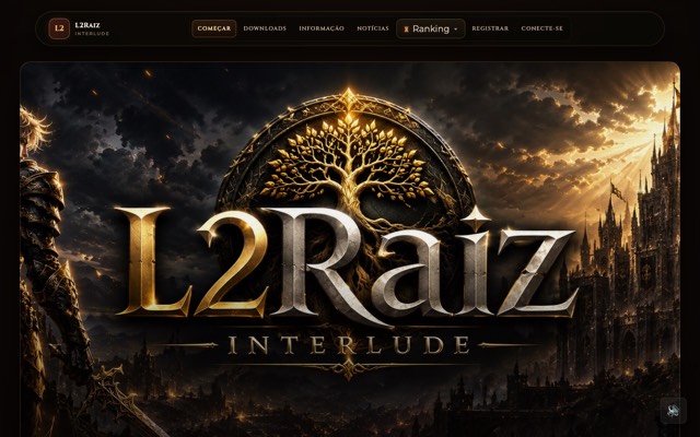 Screenshot of the l2raiz.com home page