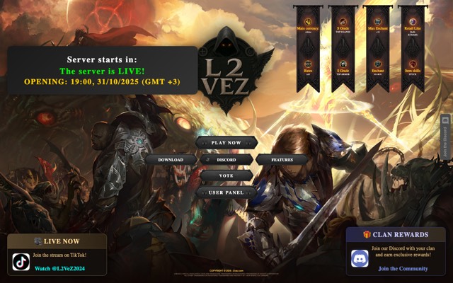 Screenshot of the L2Vez home page