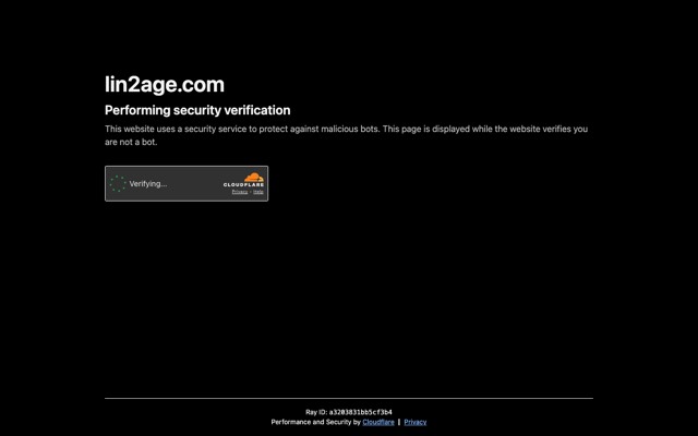 Screenshot of the lin2age.com home page