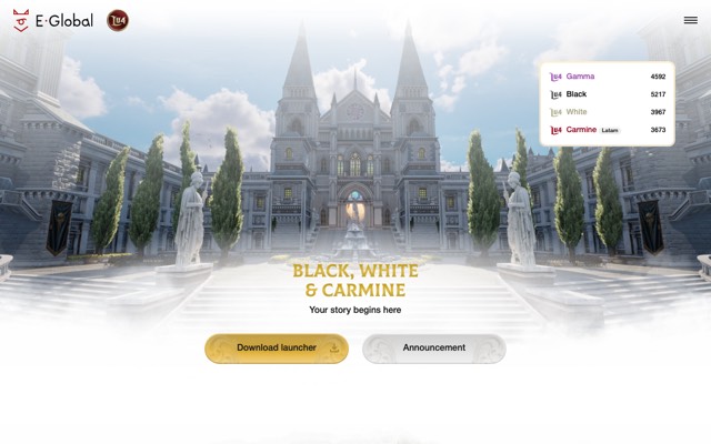 Screenshot of the LU4 home page